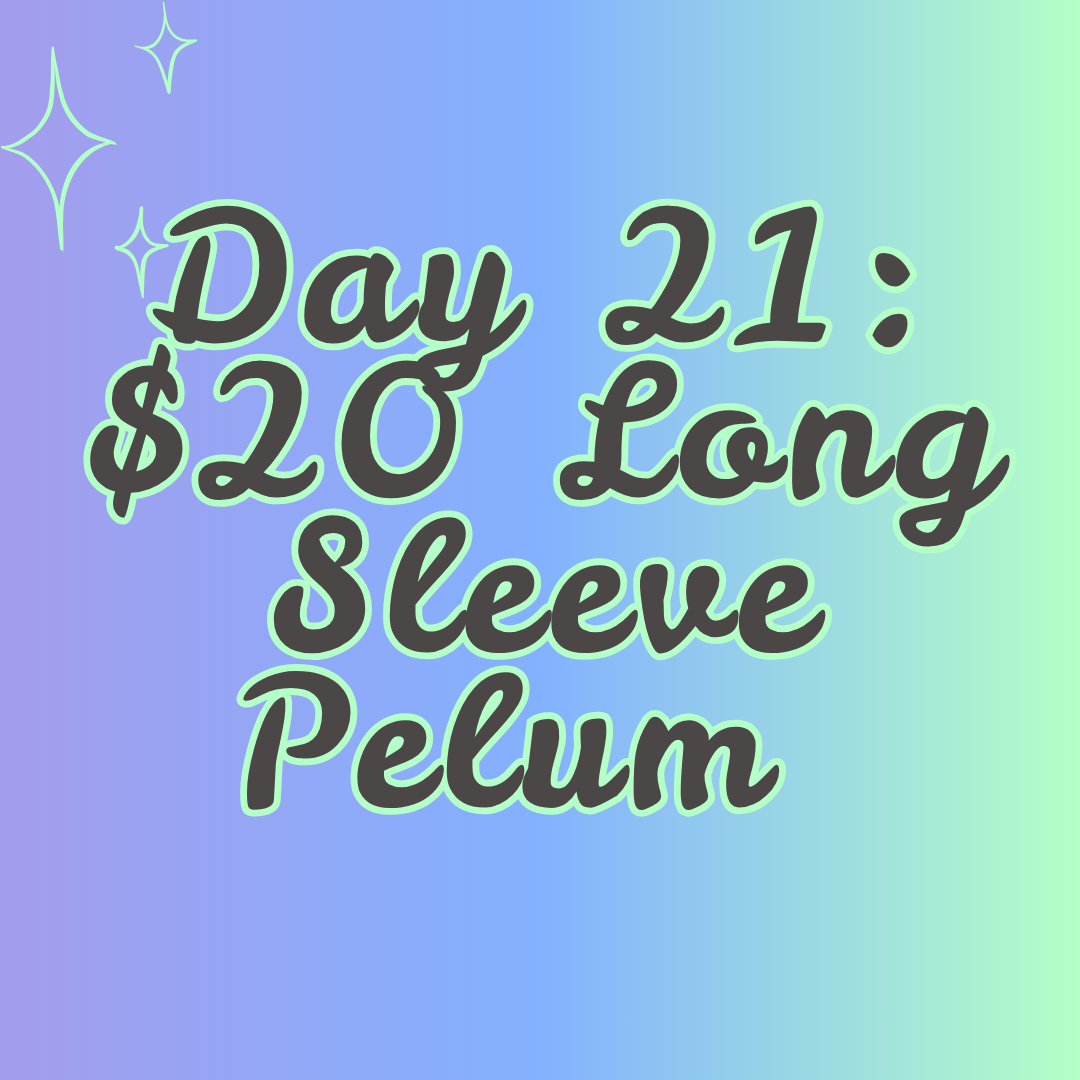 $20 Long Sleeve Peplum