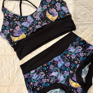 36D/ L Boyshort Brief Set