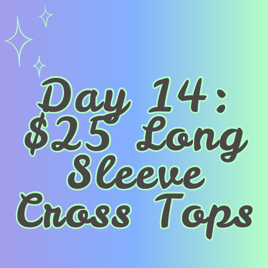 $25 Long Sleeve Cross Top